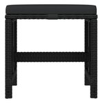 vidaXL Ensemble à dîner de jardin coussins 19 Pièces Résine tressée Noir