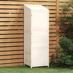 vidaXL Remise de jardin Blanc 55x52x174 5 cm Bois de sapin solide