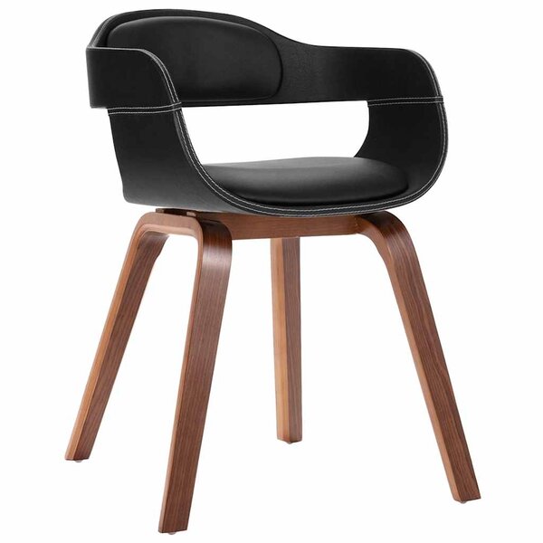vidaXL Chaise à manger Bois courbé et similicuir