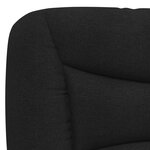 vidaXL Lit avec matelas noir 100x200 cm tissu