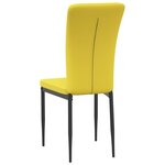 vidaXL Chaises à manger lot de 4 Jaune moutarde Velours