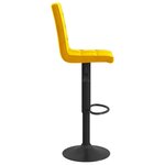 vidaXL Tabouret de bar Jaune moutarde Velours