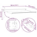 vidaXL Auvent rétractable électrique Bleu et Blanc 3 x 2 5 m