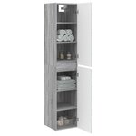 vidaXL Cabinet de Salle de Bain Mural Sonoma gris 33 x 34 5 x 160 cm
