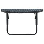 vidaXL Table de balcon 60x60x32 cm Noir Résine tressée