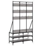 vidaXL Porte-vêtements et rangement des chaussures sonoma gris