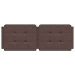vidaXL Coussin de tête de lit Zadar marron 120 cm similicuir