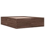 vidaXL Cadre de lit chêne marron 150x200 cm bois d'ingénierie