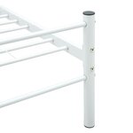 vidaXL Cadre de lit sans matelas blanc métal 120x200 cm