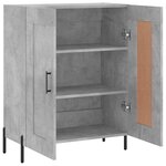 vidaXL Buffet gris béton 69 5x34x90 cm bois d'ingénierie