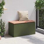 vidaXL Banc de jardin Vert olive 80 x 40 x 43 cm Acier