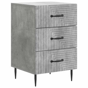 vidaXL Cabinet de chevet avec tiroir Gris béton 43 x 41 x 66 5 cm