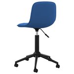 vidaXL Chaises pivotantes à manger lot de 4 bleu velours