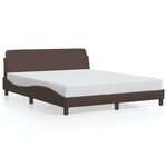 vidaXL Cadre de lit Dover marron 160x200 cm similicuir