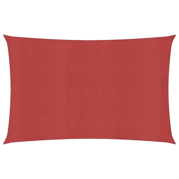 vidaXL Voile d'ombrage 160 g/m² Rouge 2 5x5 m PEHD