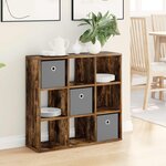 vidaXL Buffet Chêne fumé 73 5 x 24 x 69 5 cm