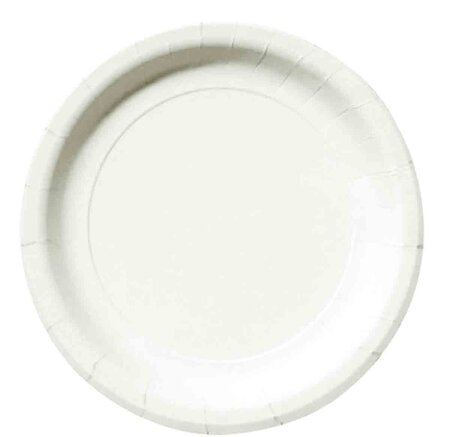Assiettes carton blanc 21 cm 8 pièces - MegaCrea DIY