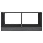 vidaXL Table basse gris 75x50x33 5 cm bois de pin massif