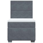 vidaXL Sommier à lattes de lit avec matelas Gris foncé 100x200 cm