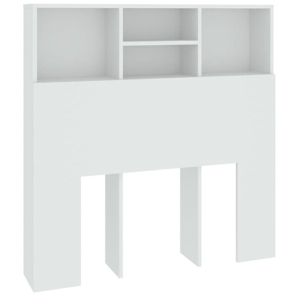 vidaXL Armoire de tête de lit Blanc 100x19x103 5 cm