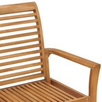 Vidaxl banc de jardin avec coussin beige 112 cm bois de teck massif