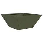 vidaXL Jardinière Bol de Jardin Verte Olive 35x35x15 cm en Acier