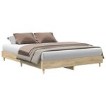vidaXL Cadre de lit 2 Pièces Sonoma 152 x 203 cm Bois d'ingénierie