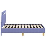 vidaXL Cadre de lit pour tout-petit avec tête de lit Bleu denim tissu