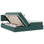vidaXL Lit de Rangement avec matelas Vert foncé 90 x 200 cm