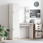 vidaXL Bureau 2 Pièces Blanc