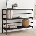 vidaXL Table console noir 100x32x75 cm bois d'ingénierie
