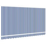 vidaXL Toile de rechange pour store banne Bleu et blanc 400 x 200 cm
