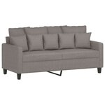 vidaXL Ensemble de canapés 2 Pièces avec coussins Taupe Tissu