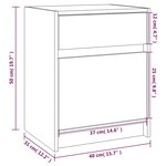 vidaXL Tables de chevet 2 Pièces Noir 40x31x50 cm Bois de pin massif