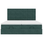 vidaXL Cadre de lit ottoman avec matelas vert foncé 160x200 cm velours