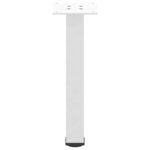 vidaXL Pieds de table basse 4 pièces Blanc 30-32 cm Acier