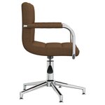 vidaXL Chaise pivotante de salle à manger Marron Tissu