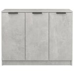 vidaXL Buffet Gris béton 90 5x30x70 cm Bois d'ingénierie