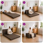 vidaXL Canapé-lit pliable 80 x 67 x 45 cm Taupe