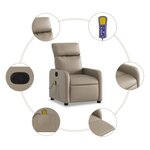 vidaXL Fauteuil de massage inclinable Cappuccino Similicuir