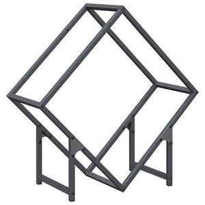 vidaXL Portant de bois chauffage anthracite 60x25x60 cm