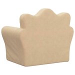 vidaXL Canapé-lit pour enfants crème peluche douce