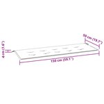 vidaXL Coussin de banc de jardin rayures bleues et blanches 150x50x4cm