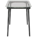 vidaXL Table de Jardin Noir 80 x 40 x 45 cm polyrotin