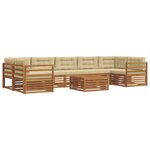 vidaXL Ensemble de canapés d'extérieur 8 Pièces Naturel et Beige