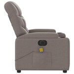 vidaXL Fauteuil de massage inclinable électrique Taupe Tissu