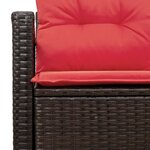 vidaXL Canapé de jardin avec coussin 120 x 62 x 69 cm polyrotin