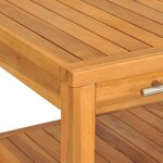 vidaXL Armoire de salle de bain avec 2 étagères 74x45x75cm bois massif