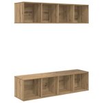 vidaXL Ensemble meuble TV 2 Pièces Chêne artisanal 37 x 37 x 142 5 cm