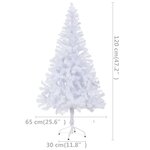 vidaXL Arbre de Noël artificiel pré-éclairé/support 120cm 230 branches
